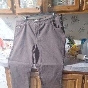 Brown Casual Pants, Size 24W Brand Is Woman Within, Great Condition.